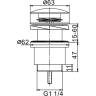 Донный клапан автомат FRAP F67-9